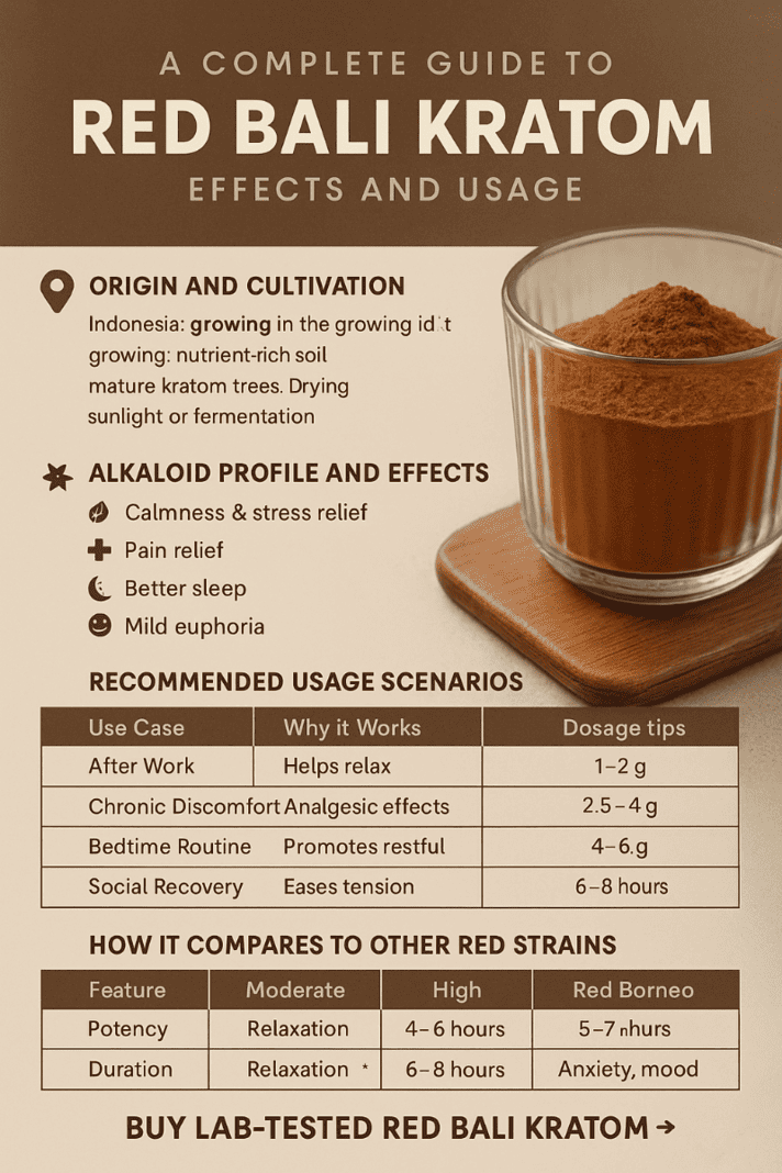 A Complete Guide to Red Bali Kratom Effects and Usage